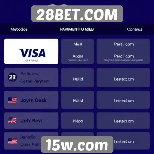 Exploração dos métodos de pagamento no 28BET.COM